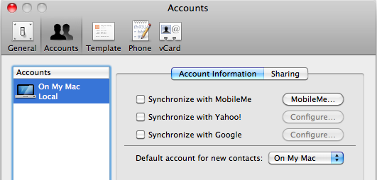 Google Sync from Apple Address Book