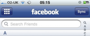 Facebook App Sync Option