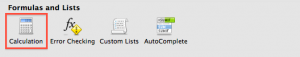 Calculation Preferences Excel for Mac 2008