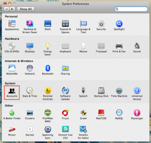 Accounts Preference Pane